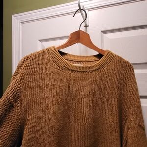 L Frank & Oak Men's Tan Knit Sweater